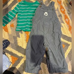 Gray corduroy overalls 12 month
